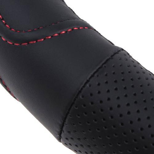 Чохол на кермо VLOD-L283 чорний-червоний, перфорована шкіра, розмір L Харків - фото 3