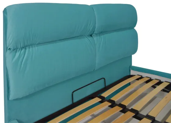 Кровать Oxford VIP 140 х 200 см Missoni 014 С дополнительной металлической цельносварной рамой Голубой Киев