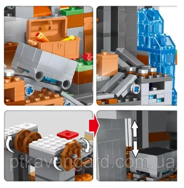 Конструктор блоковий Майнкрафт шахта 587 деталей 8003 в пакеті My World Хмельницький - фото 5