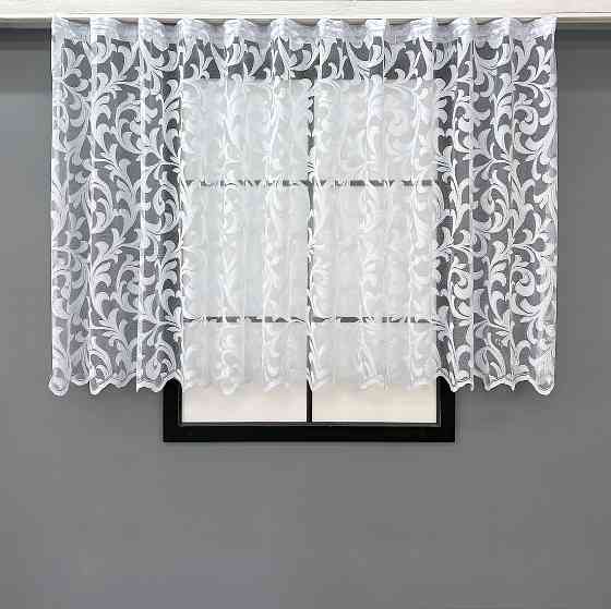 Тюль VR-Textil 1599т Жакард Висотою 120 см Білий 300х120 см (42-0540) Киев