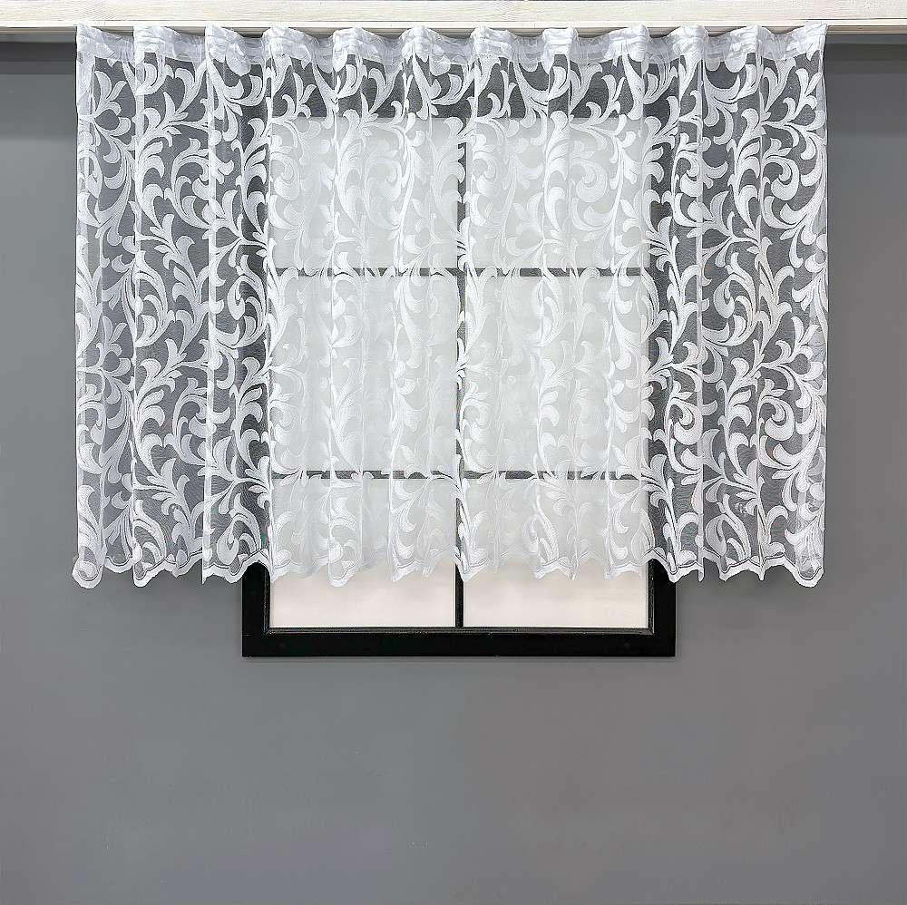 Тюль VR-Textil 1599т Жакард Висотою 120 см Білий 300х120 см (42-0540) Киев - изображение 1