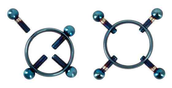 Затискачі для сосків - Bad Kitty Nipple Jewellery Blue Sex Aura Київ