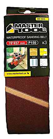 MASTERTOOL Стрічка шліфувальна MASTERTOOL зерно 150 76×457 мм 3 шт 08-3315 Коломыя