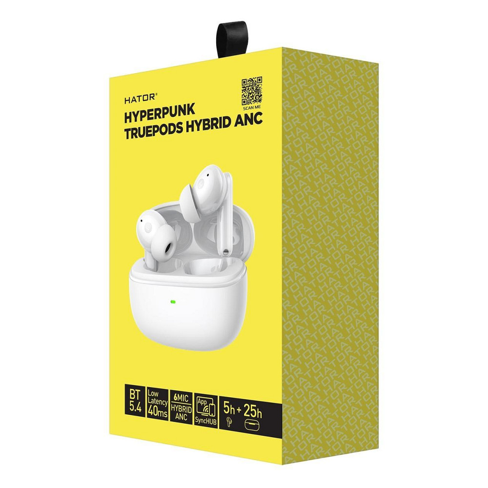 Bluetooth-Гарнітура Hator Hyреrpunk Truepods Hybrid ANC White (HTA432) Харків - фото 5