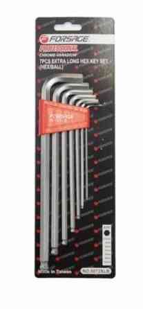 Набір ключів Г-подібних довгих 6-граних, 7пр. (2.5, 3-6, 8, 10мм) в пластиковому тримачі Одеса