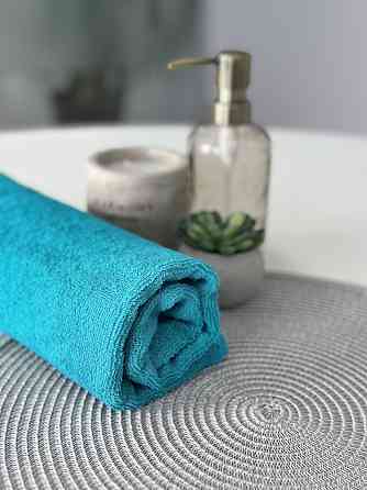 Комплект полотенец однотонных Ideal Textile 40х70+50х90+70х140 см 400 г/м2 (56860941) Бірюзовий Черновцы