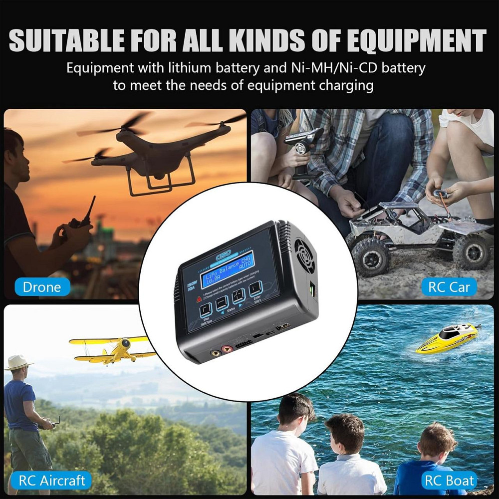 LiPo зарядний пристрій С150 150W 10A AC/DC з балансуванням та підтримкою Li-ion/LiFe/NiMH/NiCd/LiHV/Pb акумуляторів BMS контролер Київ - фото 3