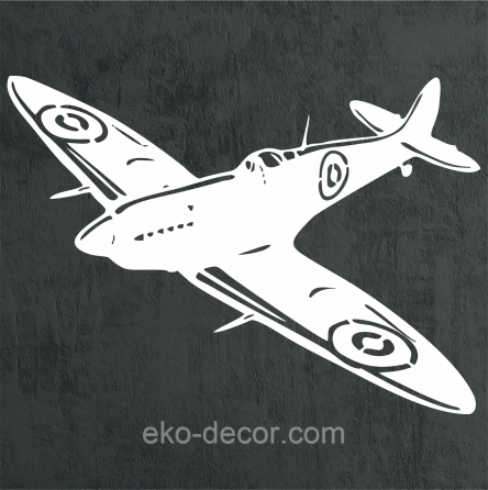 Декоративное настенное Панно «Самолет», Декор на стену 50*35 си, Белый Киев