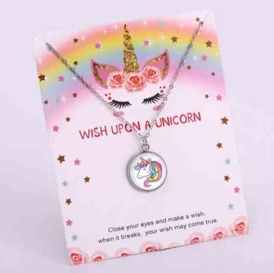 Бижутерия с единорогом кулон с цепочкой 42 см разноцветный Киев