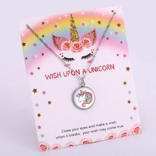 Бижутерия с единорогом кулон с цепочкой 42 см разноцветный Киев - изображение 1