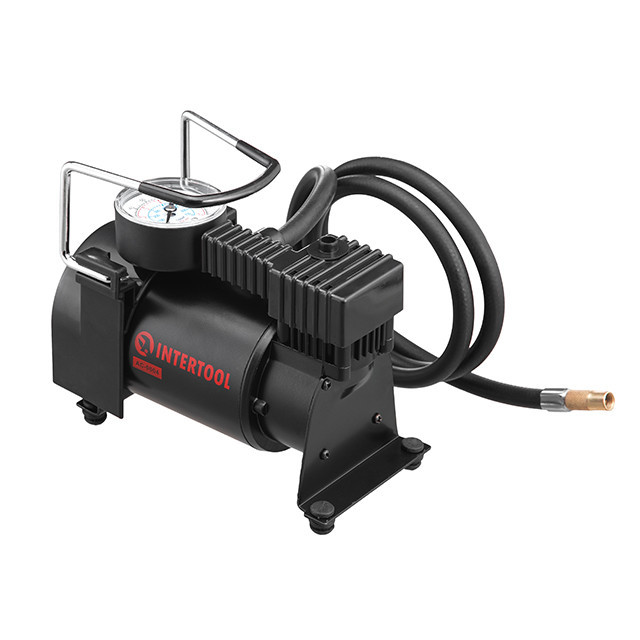 Компресор автомобільний INTERTOOL AC-0004, 12 В, 14 А, циліндр 30 мм, макс. 7 бар, шланг 1 м легкий і функціональний Львів - фото 6