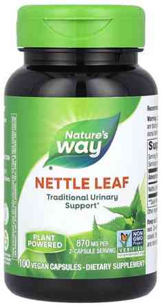 Листя кропиви Nature's Way Nettle Leaf 870 мг 100 веганських капсул Київ