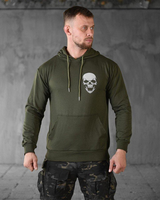 Худи maklin   олива череп   НП4892 Одесса - изображение 2