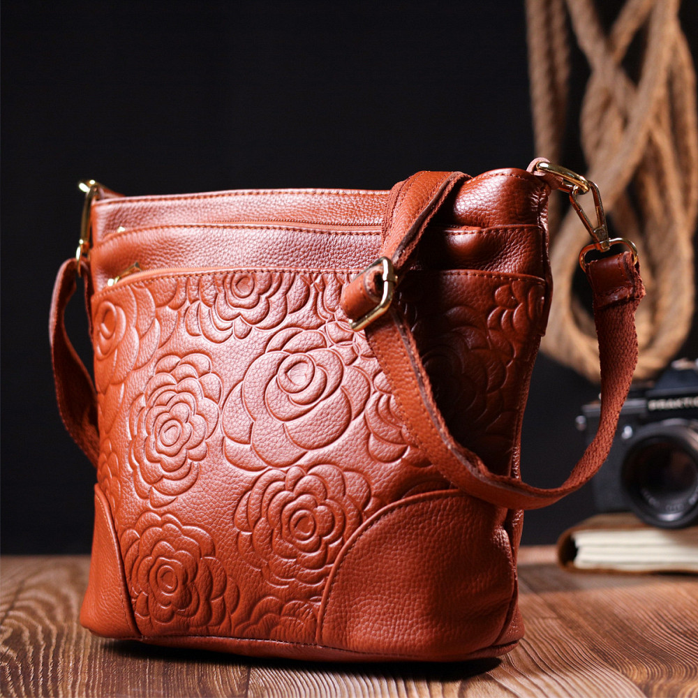 Ніжна жіноча сумка Vintage sale_15003 шкіряна Коричневий Київ - фото 8