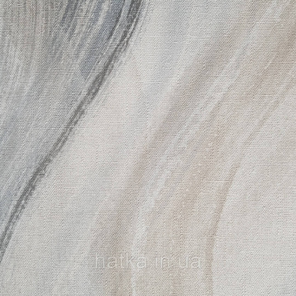 Шпалери вінілові на флізелін Marburg Shades гарячого тиснення голубі, бежеві, сірі, чорні смуги хвилі Київ - фото 3