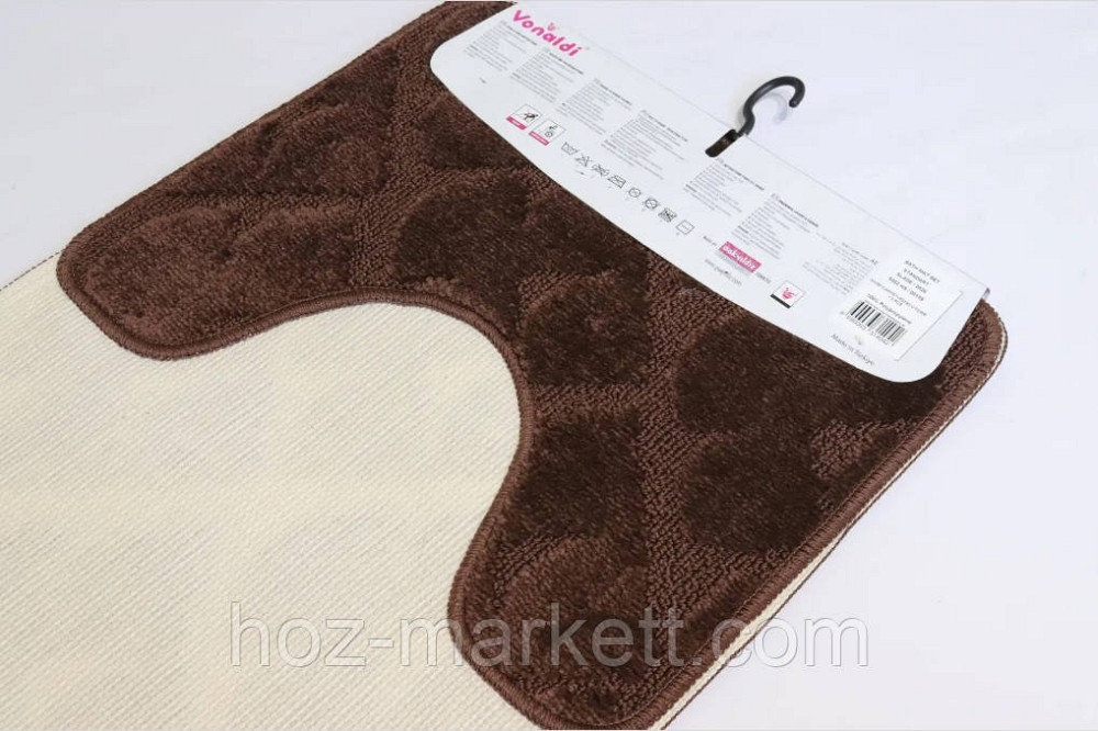 Коврики в ванную и туалет 100 х 60 коричневые производство Турция Харьков - изображение 4
