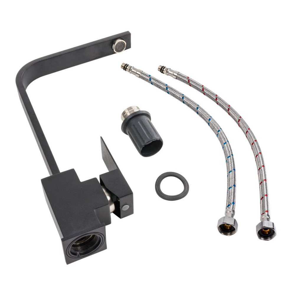 PLATINUM Змішувач кухонний Platinum 179 NES (3007) Чорний матовий Киев - изображение 2