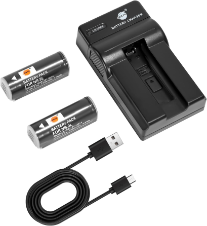 Аккумуляторы DSTE NB-9L 1300 мАч 2 шт. + USB-зарядное устройство для Canon PowerShot N, ELPH 510/520/530 HS Киев