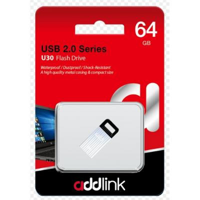 USB флеш накопичувач AddLink 64GB U30 Silver USB 2.0 (ad64GBU30S2) Вінниця - фото 2