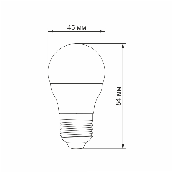 Лампа G45e 3,5W E27 3000K 220V LED Videx Житомир