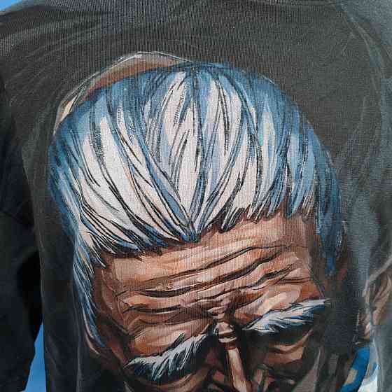 Футболка чоловіча з принтом аніме Аніме Сакамото Дайс Сакамото оверсайз (S/M/L) Черний Дніпро