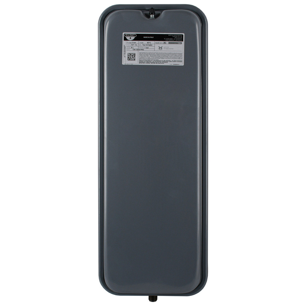 Бак Zilmet oem-pro для монтажу в котли Арт. 537 8 л 3/8| 3bar прямокутний сірий (13N0000810 ) Київ - фото 1