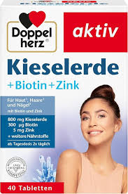 Doppelherz Kieselerde + Biotin + Zink Tabletten 40 St Таблетки діоксид кремнію + біотин + цинк 40 шт Львів