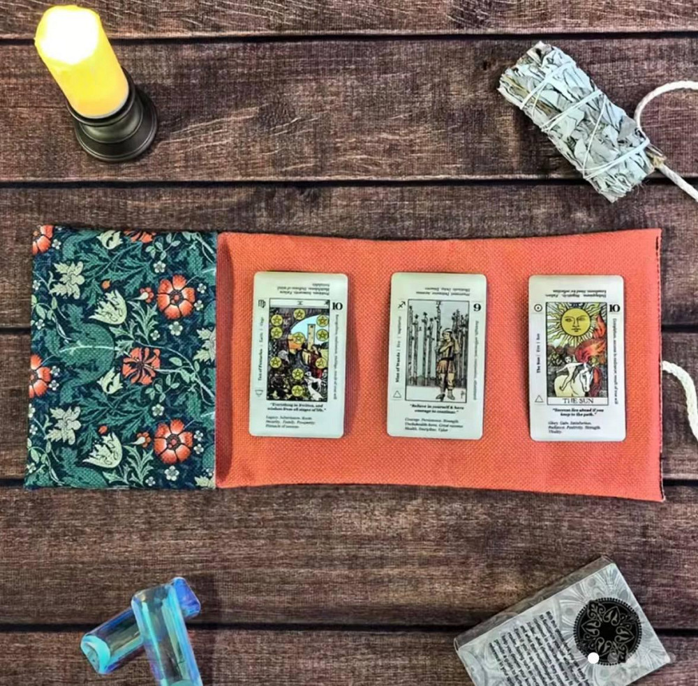 Сумка для зберігання карт Таро з квітковим узором, чохол для карток Таро 38*17 см. Київ - фото 1