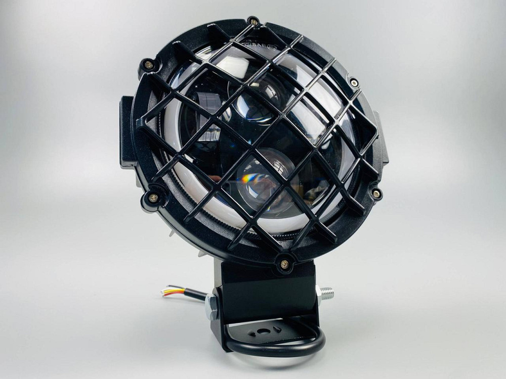 Фара головного світла LED, жовте та біле світло (ближній + дальній + DRL) 5.75 дюйма Мукачево - фото 4