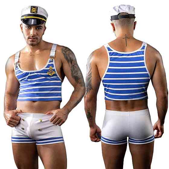 Еротичний костюм моряка JSY «Милашка Нік» One Size, топ, шорти, кепка Sex Aura Київ