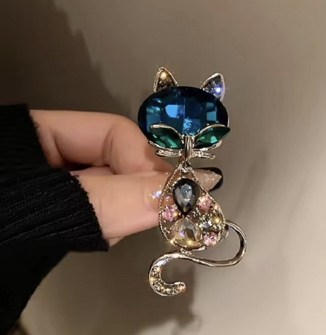 Брошка "Котик з зеленими очима" Сміла - фото 3