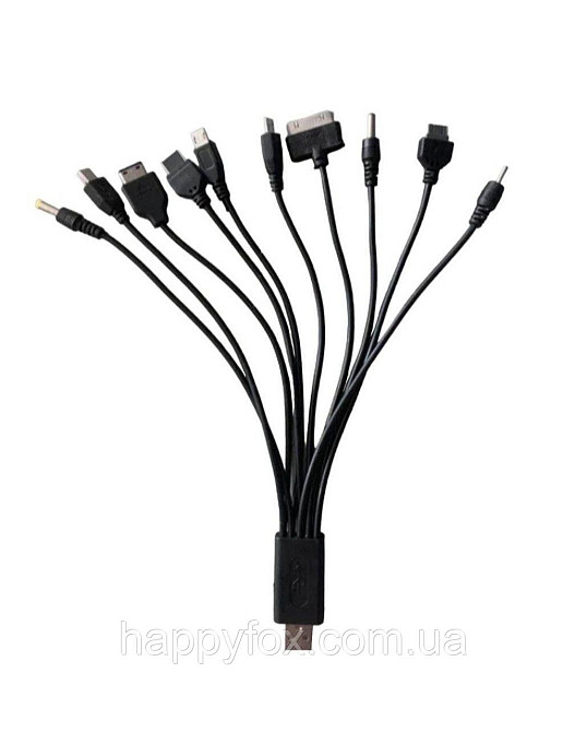 Універсальний зарядний кабель перехідник USB 10 у 1 Rexant. Львів - фото 1