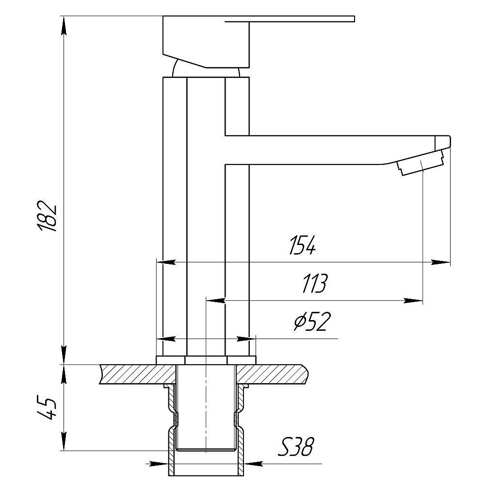 Змішувач для умивальника Globus Lux Sorento SQ-101HR Луцьк - фото 7
