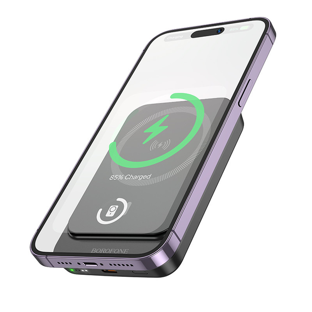 Портативная батарея Power Bank Borofone BJ63A 10000mAh PD20W (беспроводная зарядка) Черный Винница - изображение 3