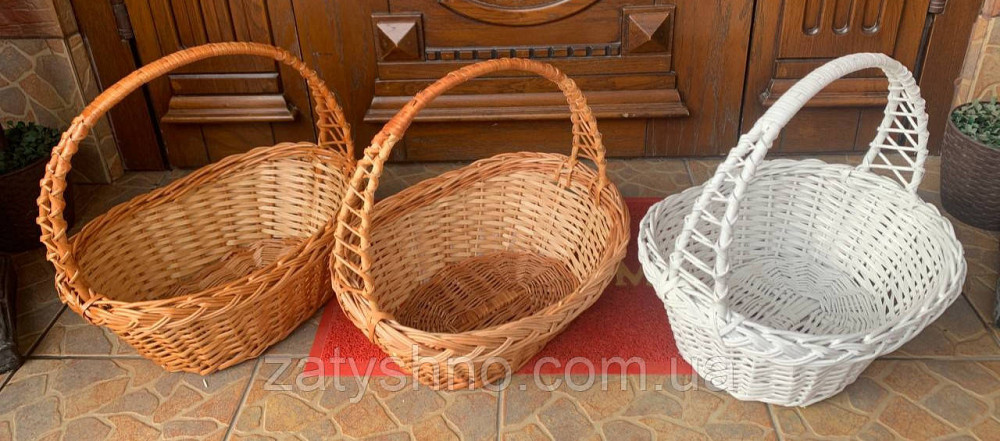Кошик плетений натуральний і білий Київ - фото 8