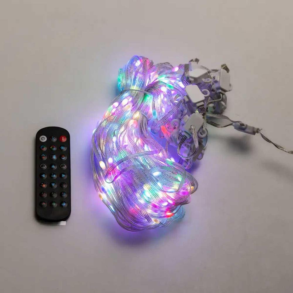 Розумна гірлянда Smart штора 200 LED 3*2 м з керуванням зі смартфона, мультиколор W005SH Київ - фото 6