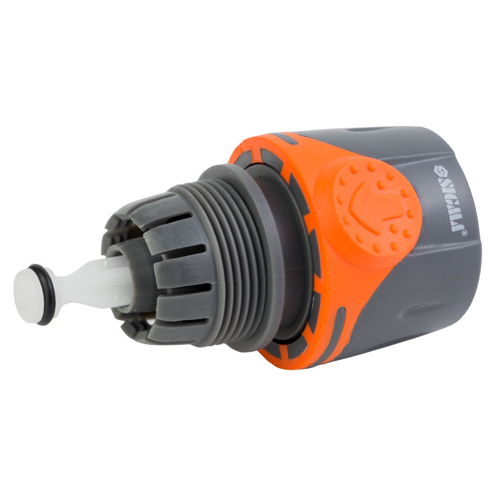 Конектор 1⁄2" швидкознімний для шланга 1⁄2" аквастоп (ABS+TPR) FLORA (5015494) Київ - фото 5