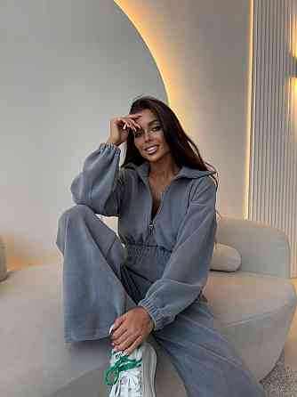 Женский теплый комбинезон из двухстороннего флиса Графит, 46/48 Одесса