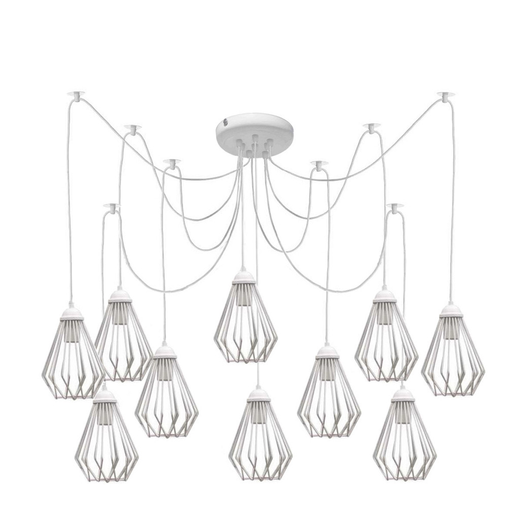 Подвесная люстра под старину паук белая 10 ламп Silvia NL 05371-10 W Одесса - изображение 1