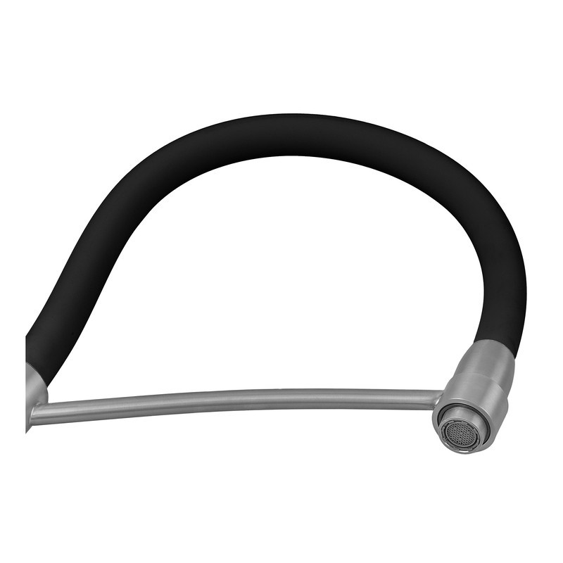 Кухонный смеситель Zerix FUL-017 Refl.Black с силиконовым изливом из нержавеющей стали SUS304 (черный излив) ZX5992 Харьков - изображение 5