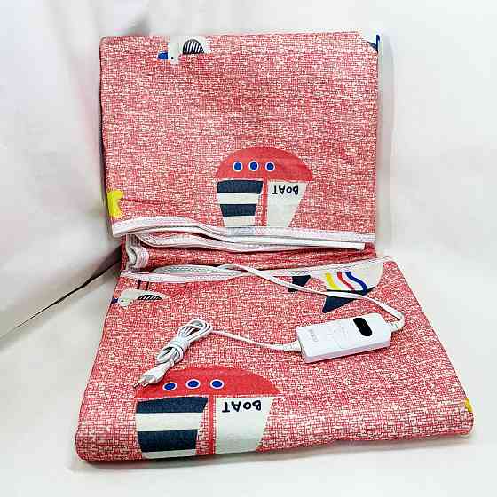 Електропростирадло 150х120 см тепле електро простирадло ковдру з підігрівом червоний CL-97 Львів