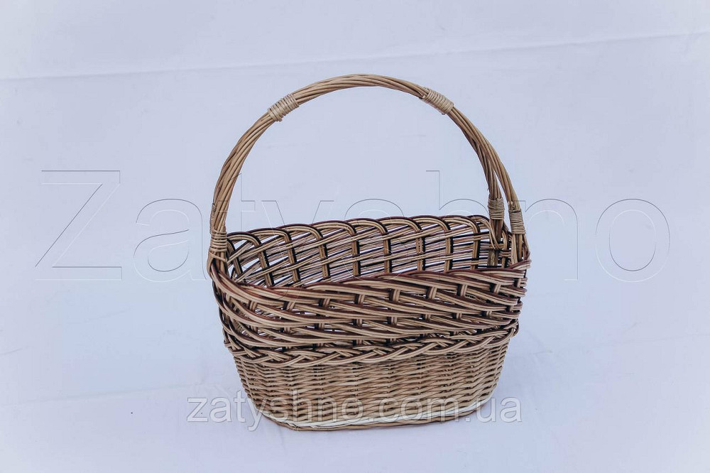 Плетеная корзина из лозы | корзина на Пасху | корзинка пасхальная | кошик на пасху Киев - изображение 1