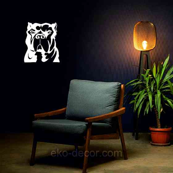 Декоративное настенное Панно «Кане-корсо», Декор на стену 90*79 см., Белый Киев