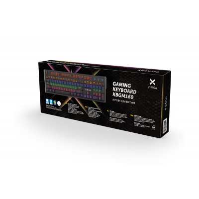 Клавиатура Vinga KBGM160 LED Outemu Blue USB Black (KBGM160 Black) Винница - изображение 5
