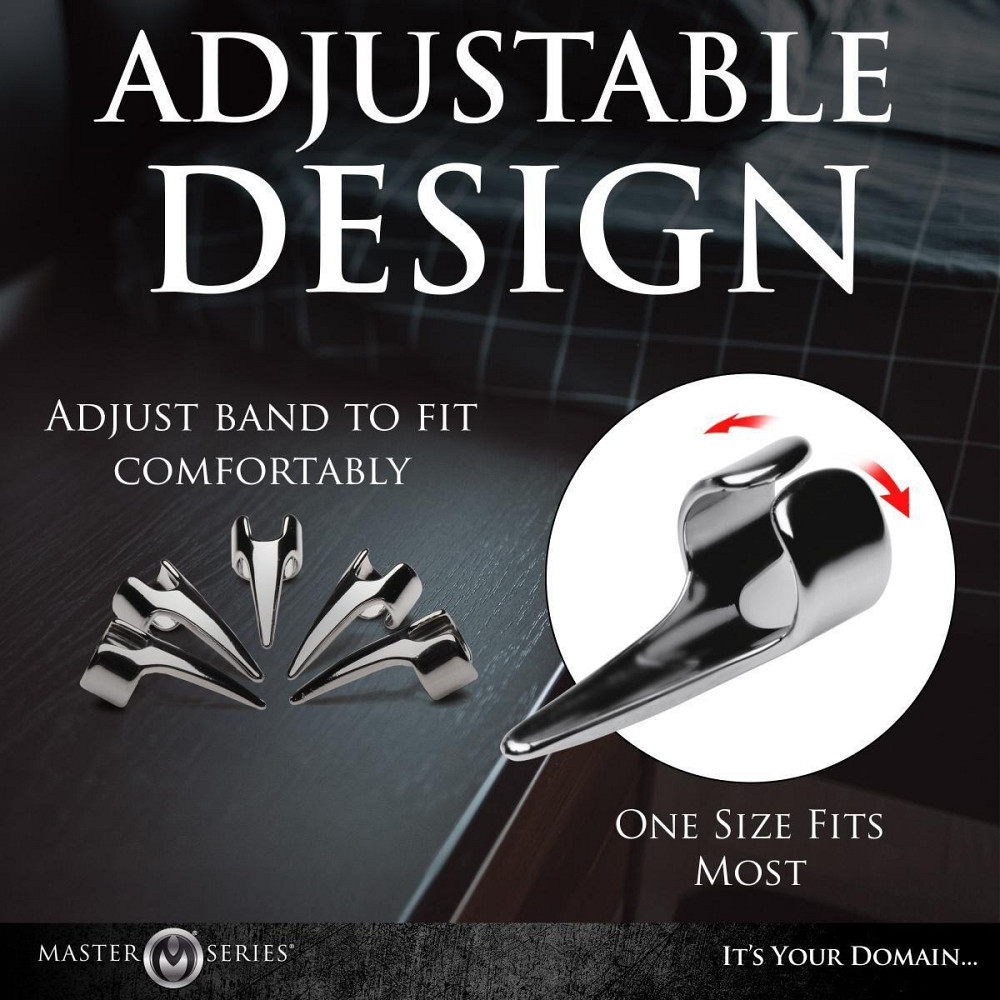 Набор колец с когтями Master Series Five-Piece Sensation Claw Rings - Silver Sex Aura Киев - изображение 7