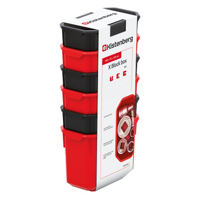 Ящик для інструментів Kistenberg набір ємностей 6 шт, 140*75*280, X Block, KXBS148 (KXBS148) Вінниця - фото 8