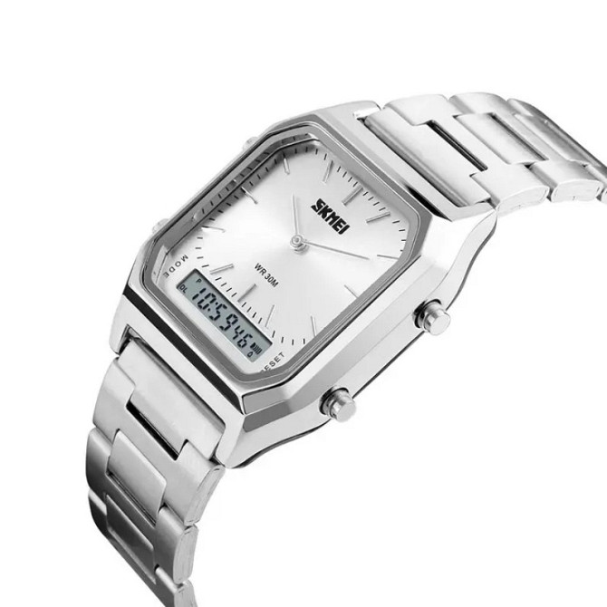 Наручные мужские часы Skmei 1220 Tango Серебристые Винница - изображение 1