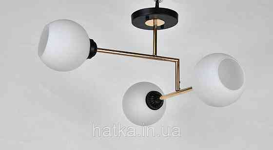 Люстра L0020-3 BK+FGD (Черный + Золото) Киев