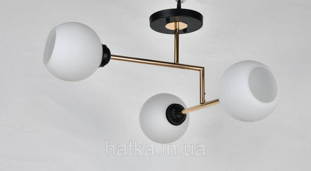 Люстра L0020-3 BK+FGD (Чорний + Золото) Київ - фото 1