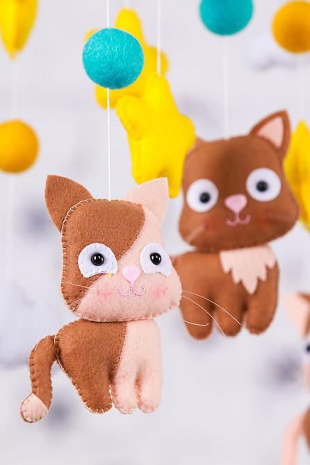 Мобіль на ліжечко WoollyFox «Кошенята» Київ - фото 4